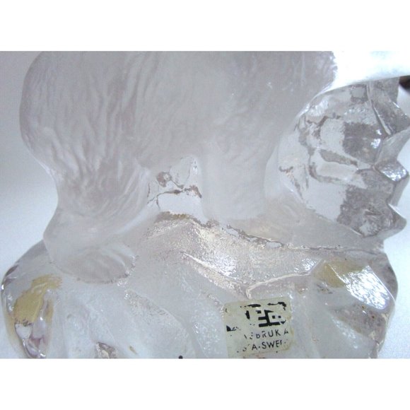 Bergdala Sweden Polar Bear in Ice Art Glass Paperweight/Sculpture Crystal  - VTG - Picture 9 of 16